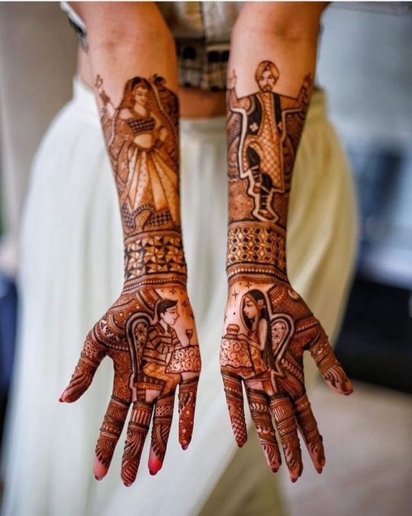 Bridal portrait mehndi design