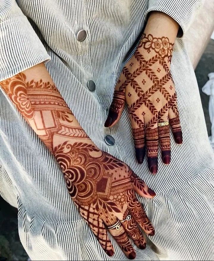 Modern Mehndi Design - flowers