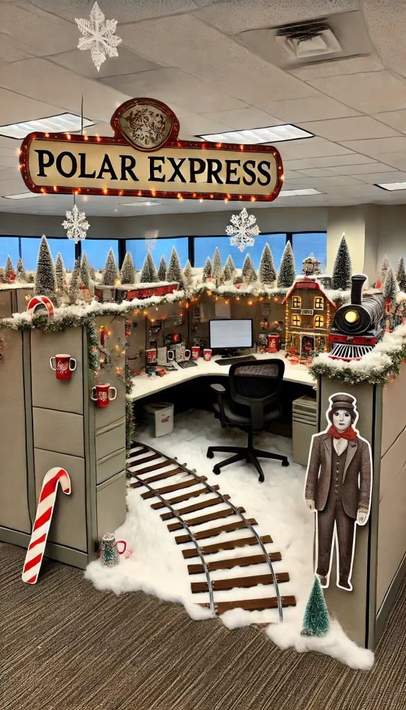 Holiday-Themed Workspace Signs - Christmas Decoration Ideas