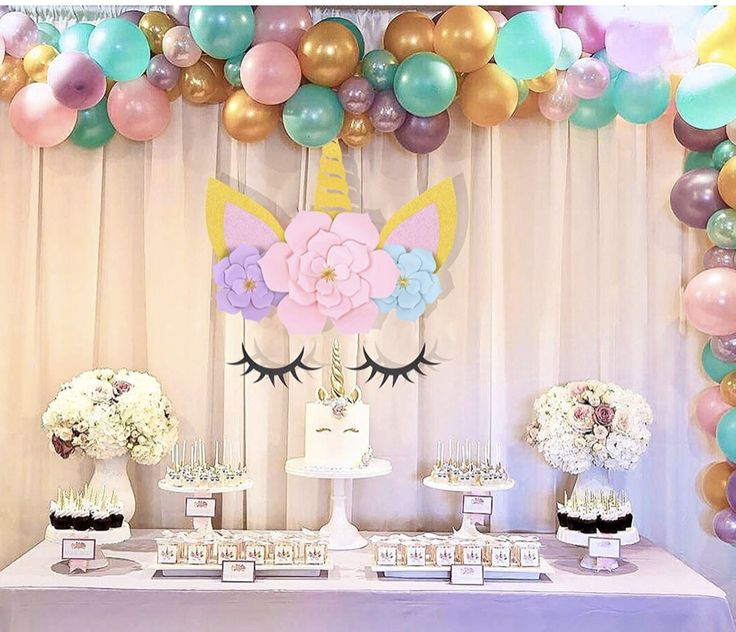 Unicorn Themed Birthday Party - Color scheme