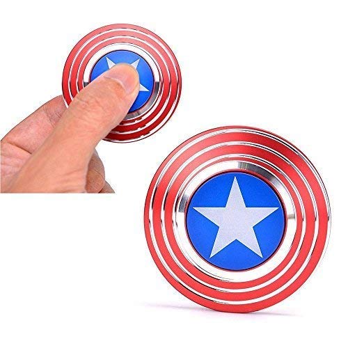 captain America fidget spinner in blue, red and silver colour