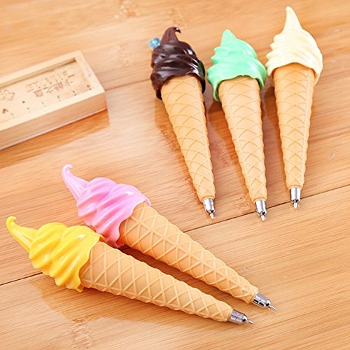 ice cream cone push pen in different colours 