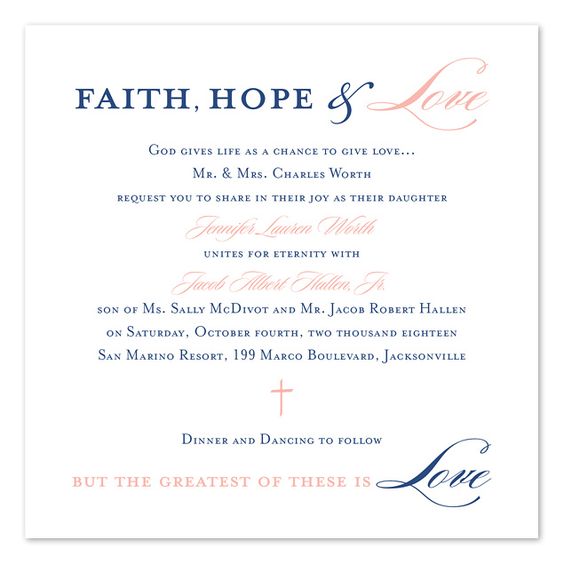 christian wedding card