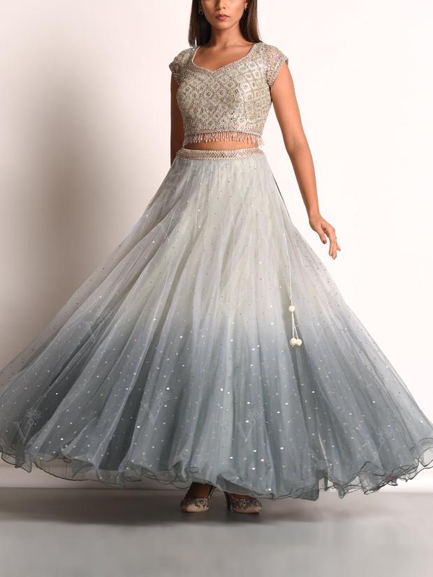 Grey Ombre Lehenga