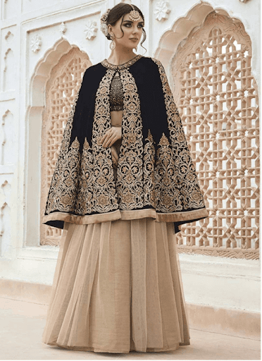 Jacket Cape Lehenga Designs