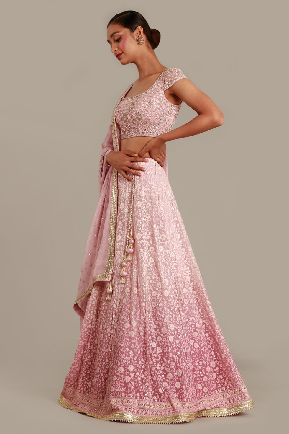 Pastel Pink Lehenga Design 