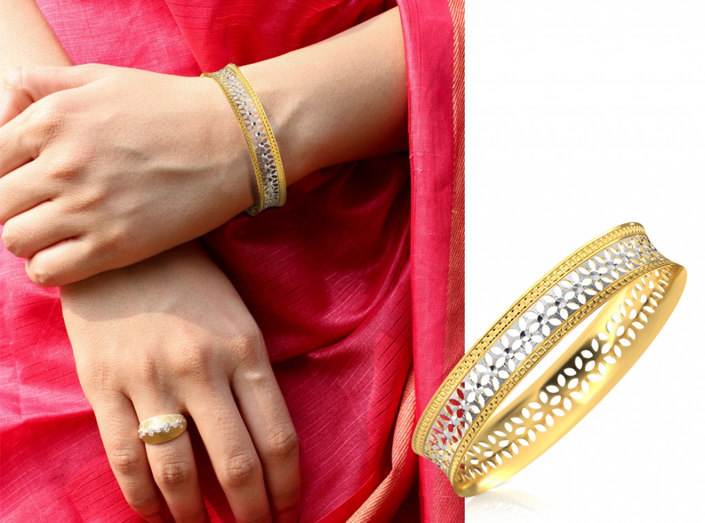 gold and diamond bangle as bridal jewelry essentials