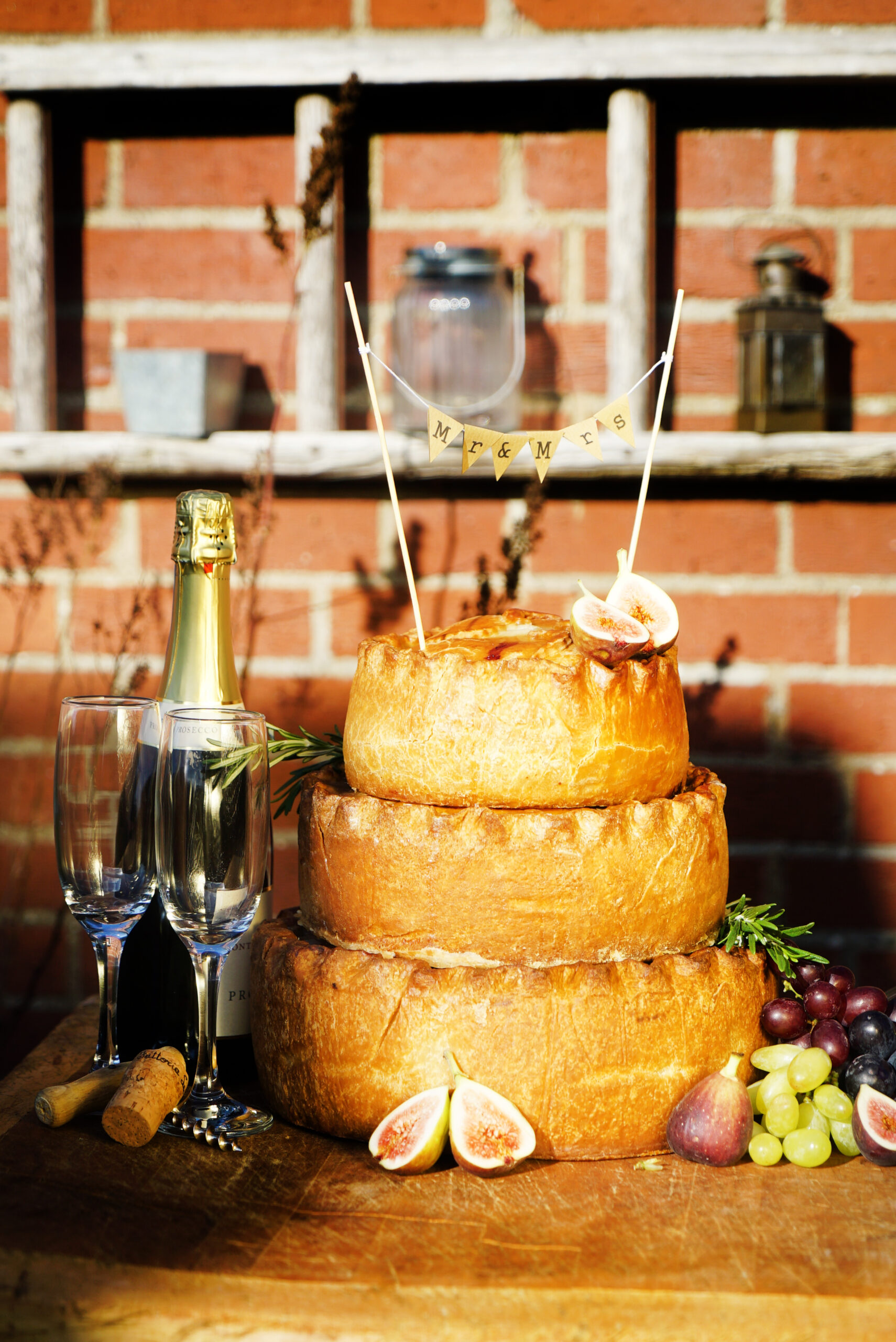 pork pie engagement cake designs