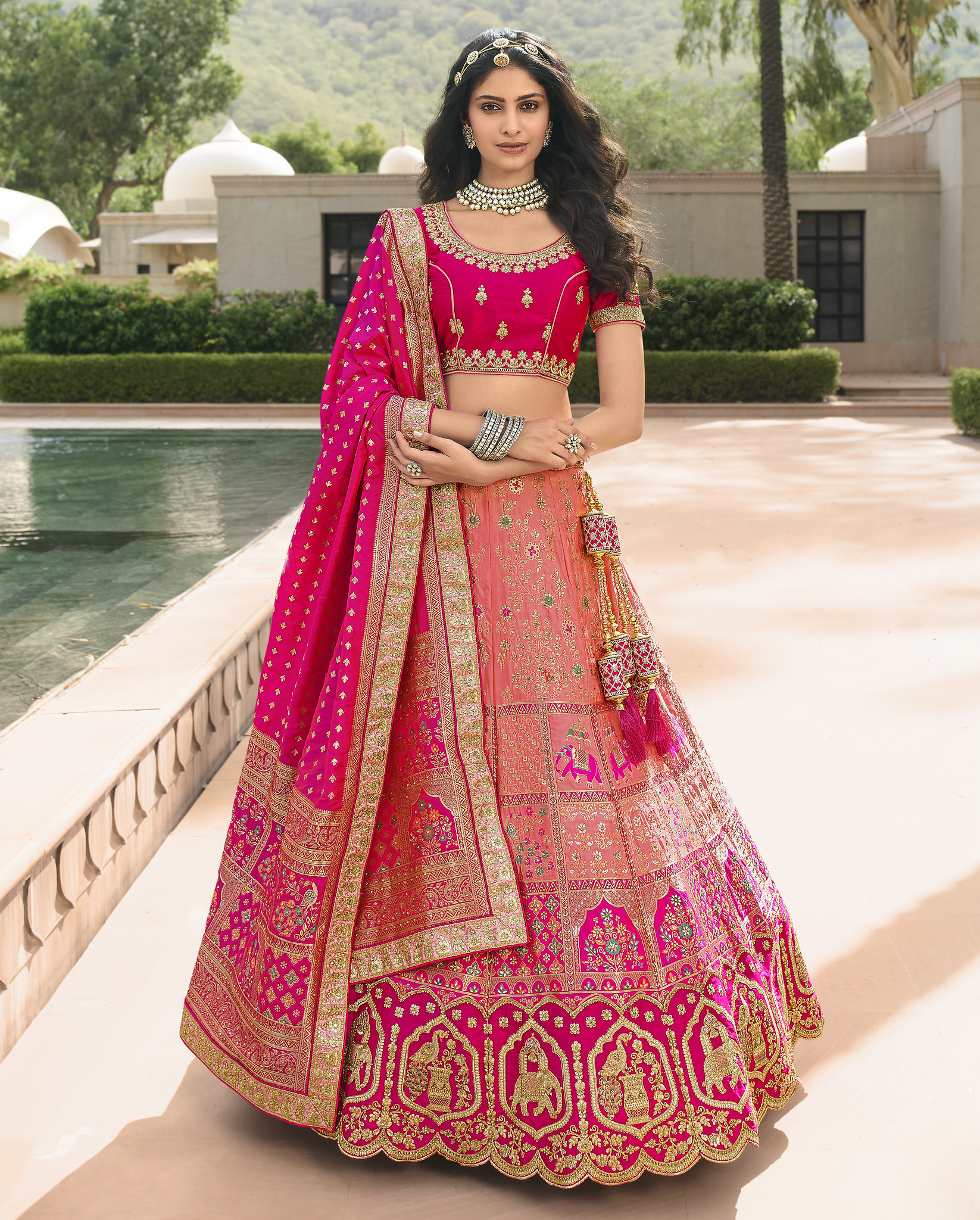 Embroidery Work Lehenga