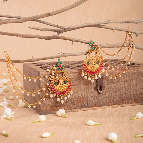 Bahubali Temple Jewellery Earrings