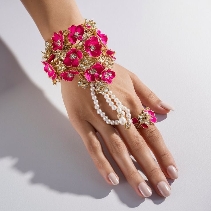 Haathphool: Delicate Hand Adornments to Match Haldi Outfits