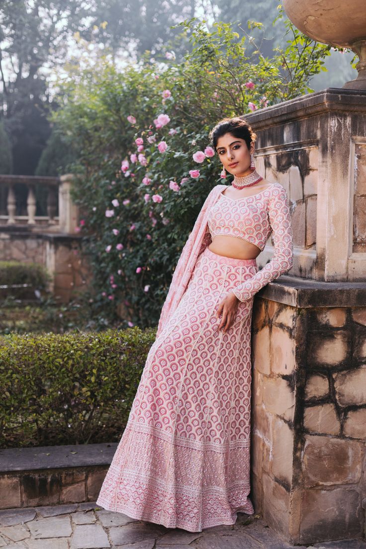 Bridal Pink Full Sleeve Top Blouse