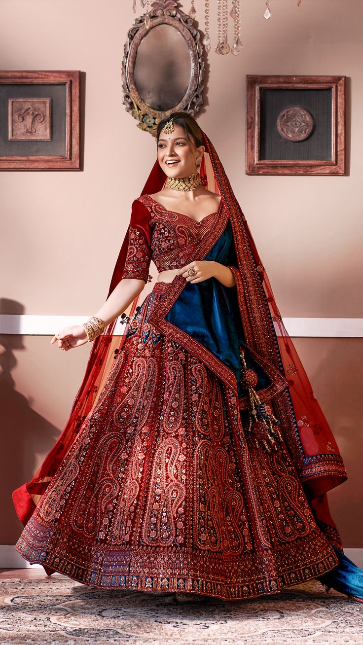 Broad Border Mohey Wedding Lehenga