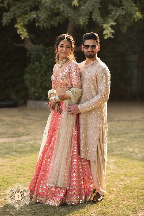 Peachy perfection - mehendi outfit ideas