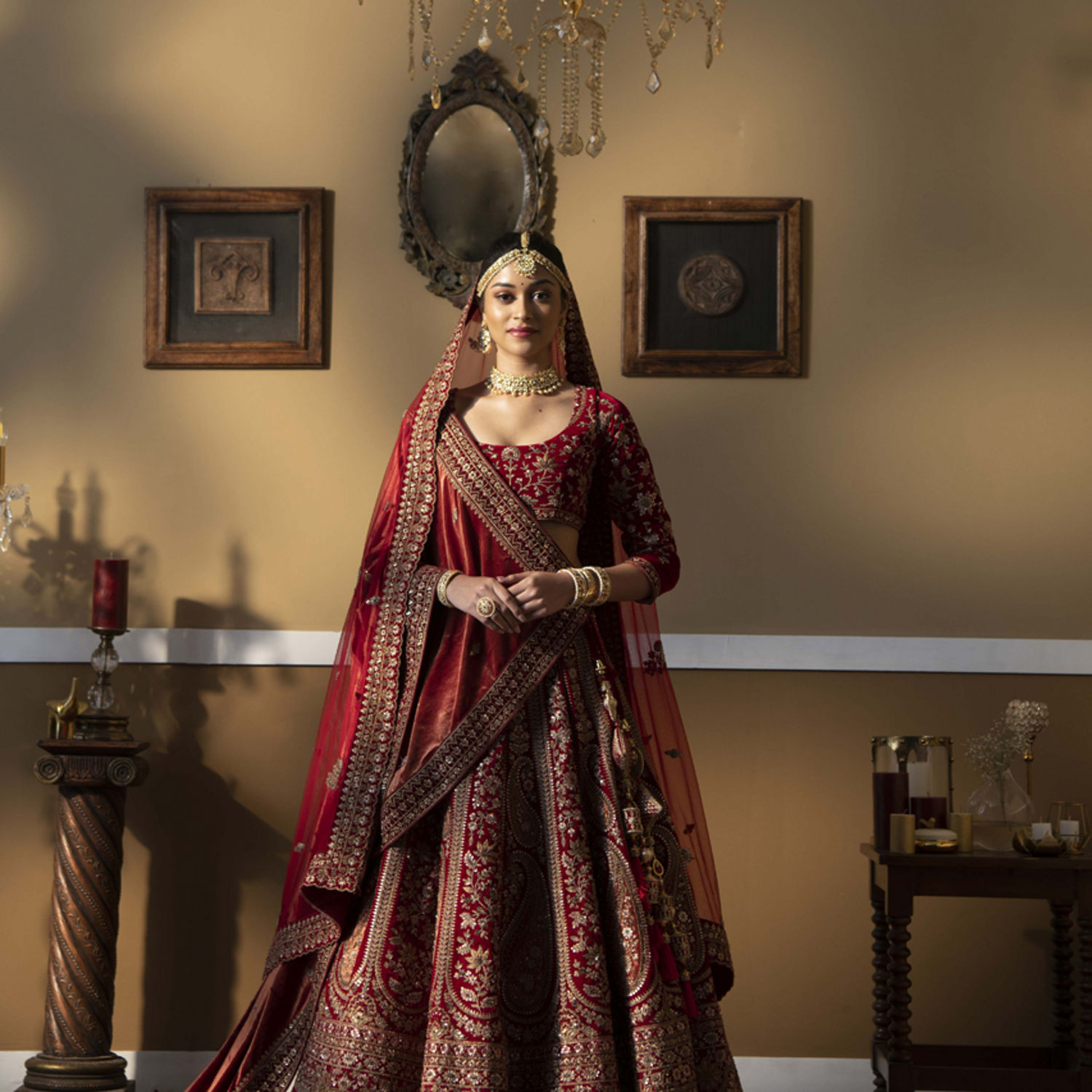 Embroidered Classic Manyavar Bridal Lehenga