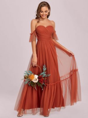  Off-Shoulder A-Line Cocktail Dress