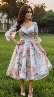 Floral Print Cocktail Dress