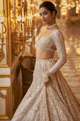 Golden Full Sleeve Blouse for Lehenga