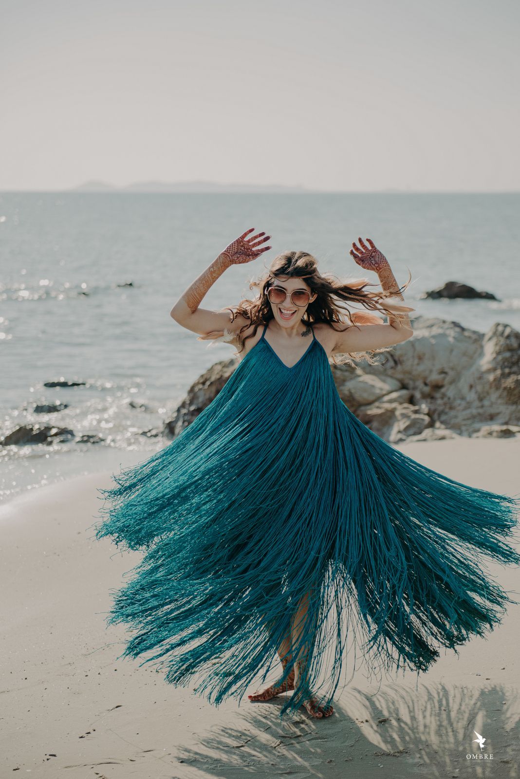 Light Blue Gown pool party outfit