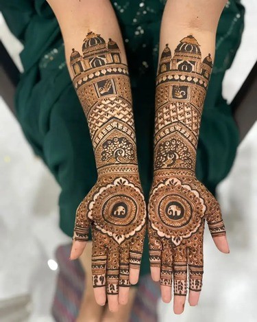 mandala design - full hand mehendi designs