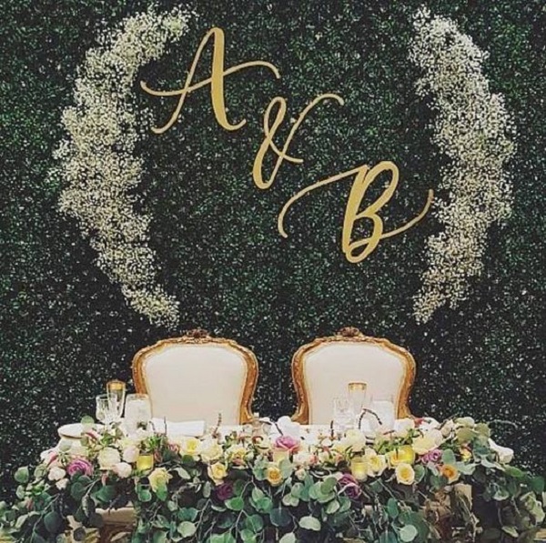 Engagement Stage Decoration - monogram