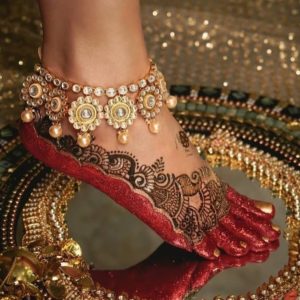 bridal payal design for reception