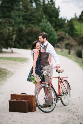 Retro post wedding photoshoot