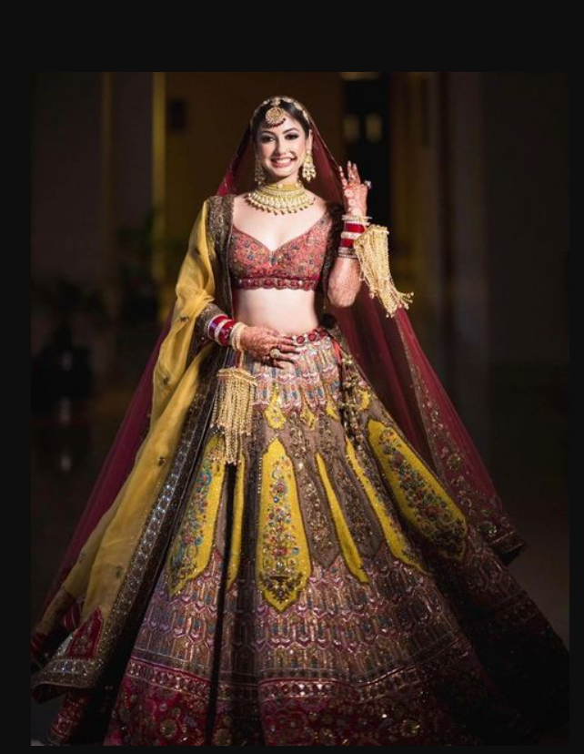 Mustard Indian Wedding Outfit  