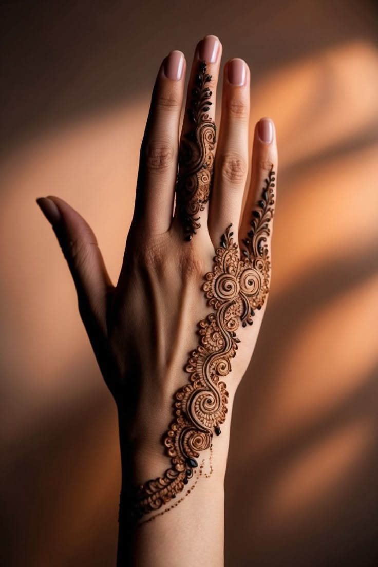 Arabic-Style Minimal Mehendi 