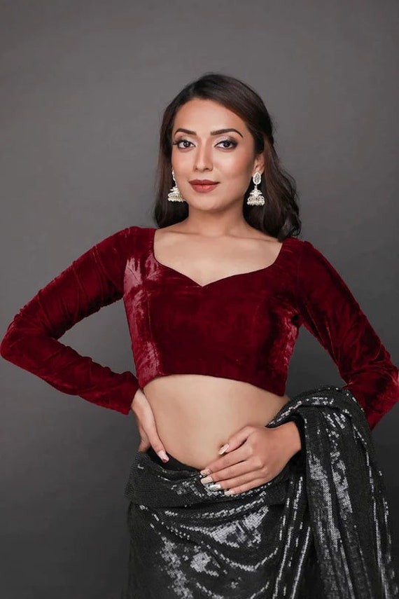 Velvet Blouse Full Sleeves