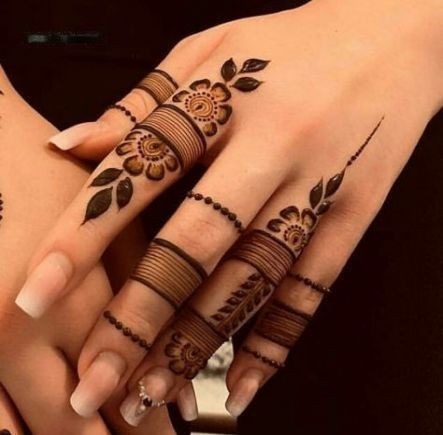 aesthetic design - finger mehendi designs