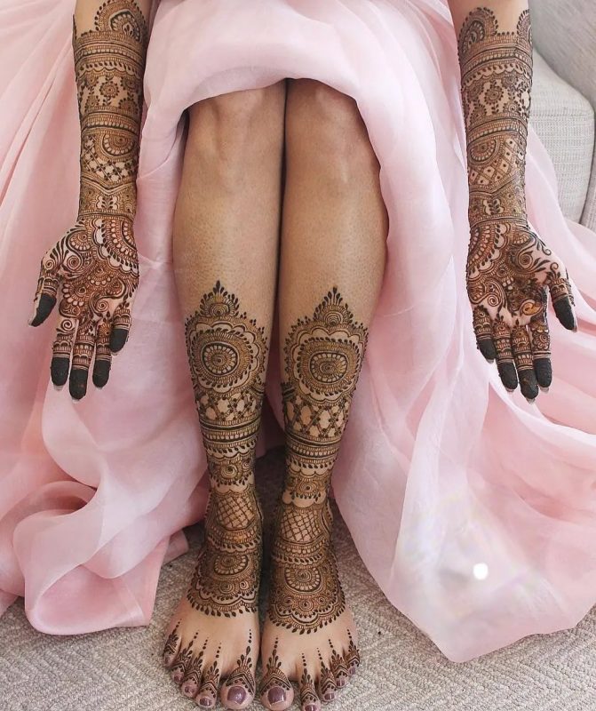 arabic for legs - circle mehendi designs