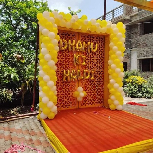 balloon decoration for haldi ceremony