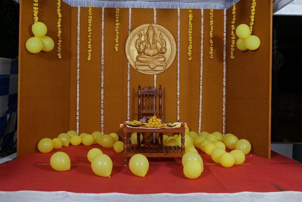 Balloons Ganpati Bappa Decoration Ideas