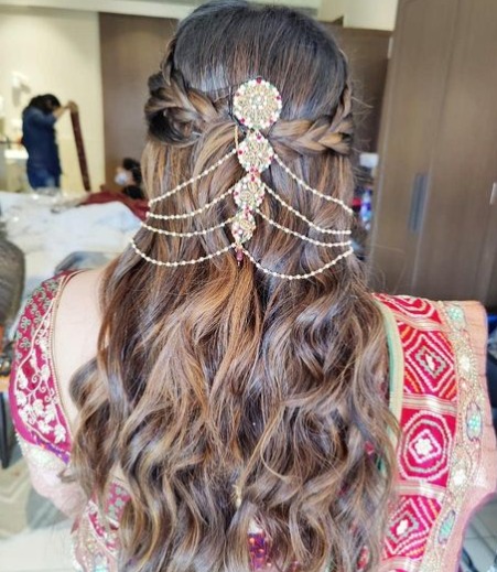 bollywood style hairdo - lehenga hairstyles