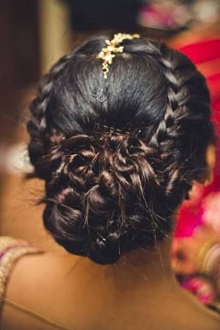 braided bun hairstyle