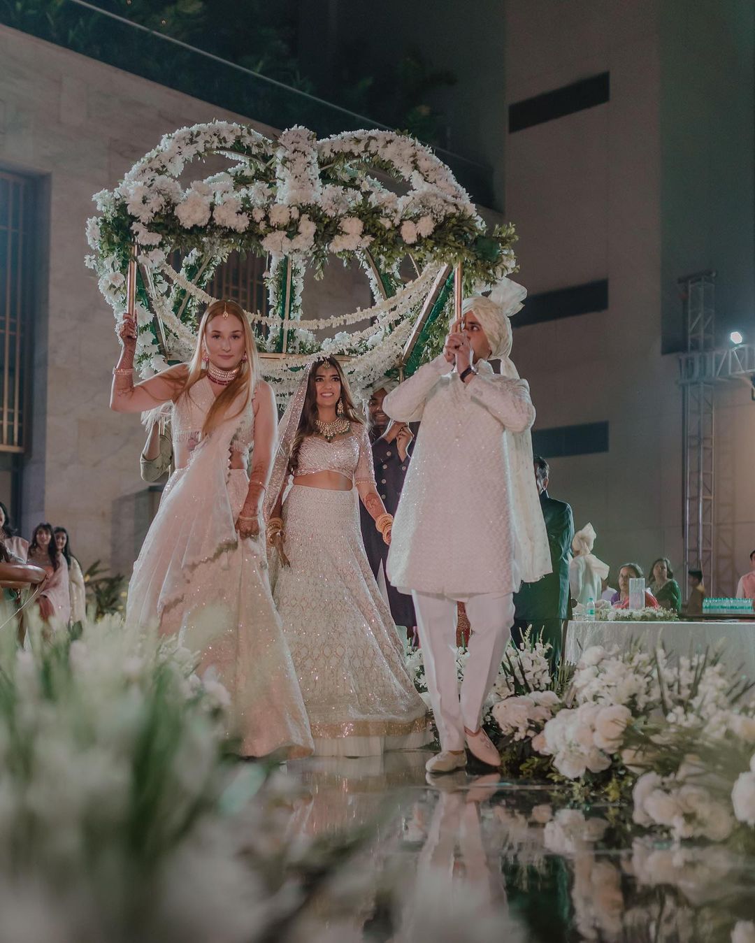 canopy of flowers - bridal entry