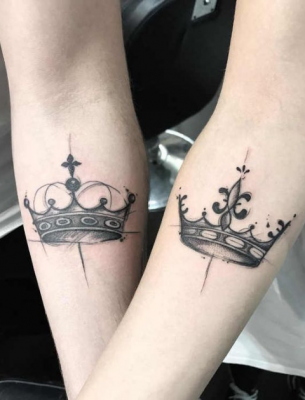 unique couple tattoo