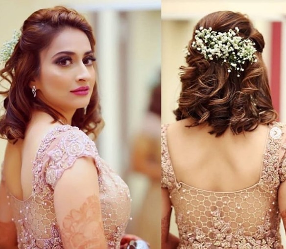 curls for short hair - lehenga hairstyles