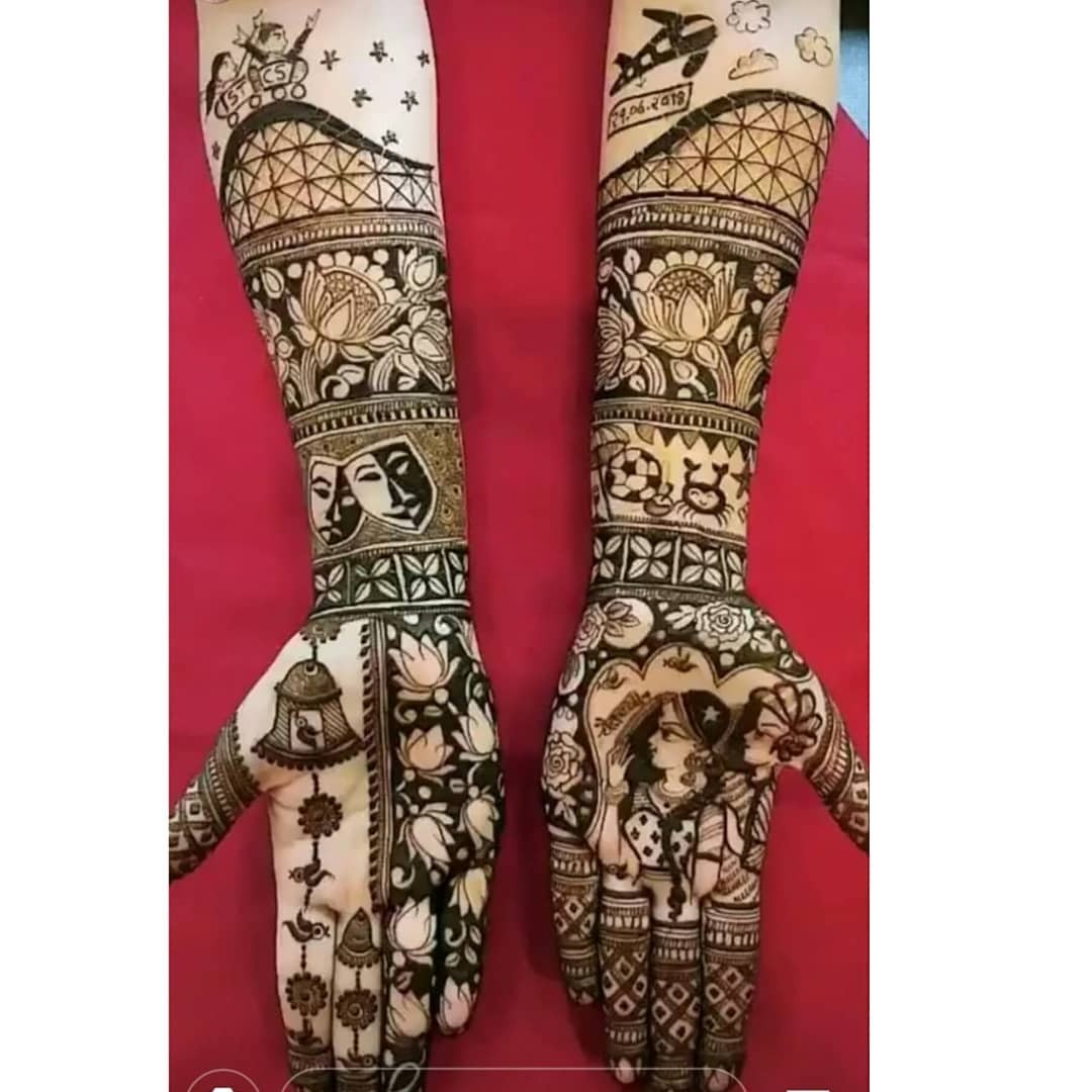 custom design - full hand mehendi designs