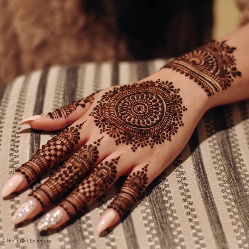 dots pattern - circle mehendi designs