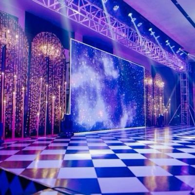 Futuristic Metallics - sangeet decor ideas