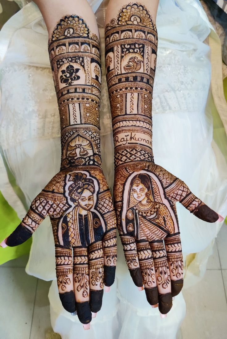 dulha dulhan bridal mehndi designs