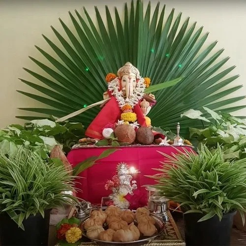 eco friendly ganpati decoration