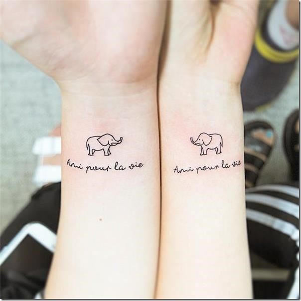 elephant best friend tattoo ideas