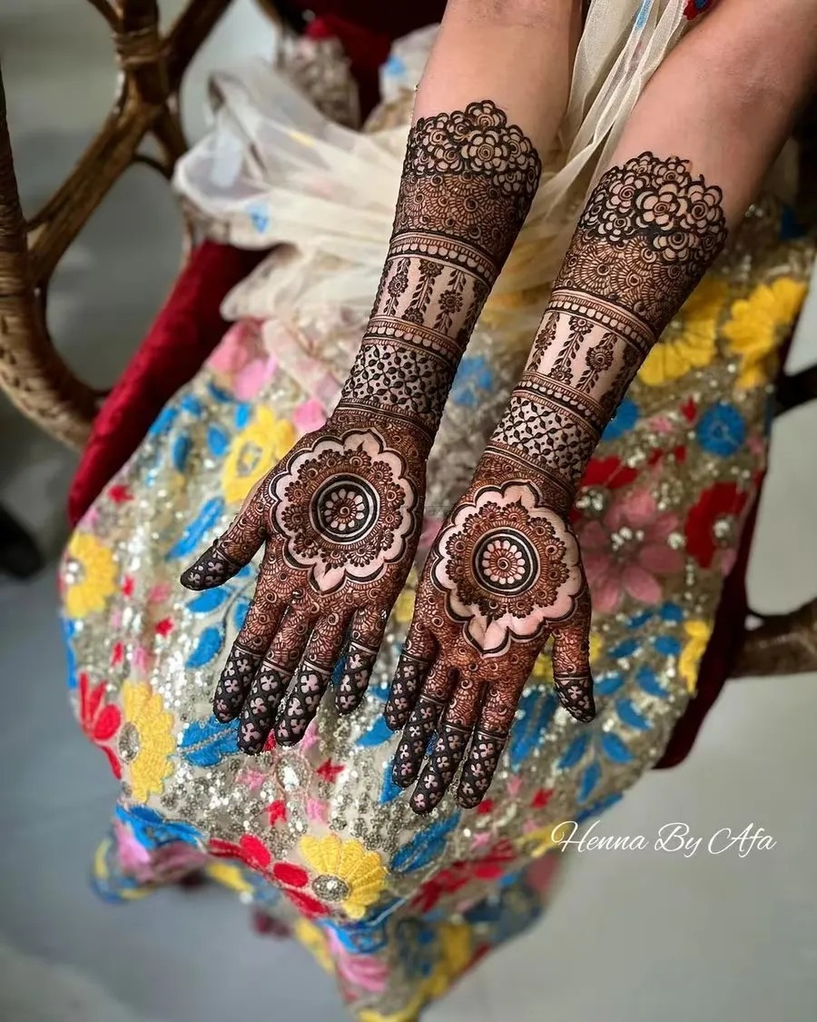 elevated and enhanced mandala mehndi design