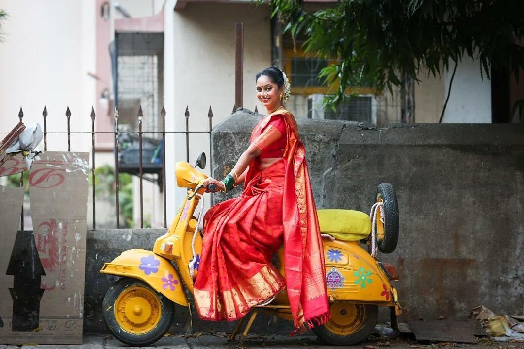 enter in a scooter - bridal entry