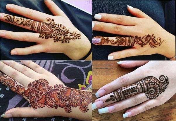 fingers arabic mehndi design with paisleys