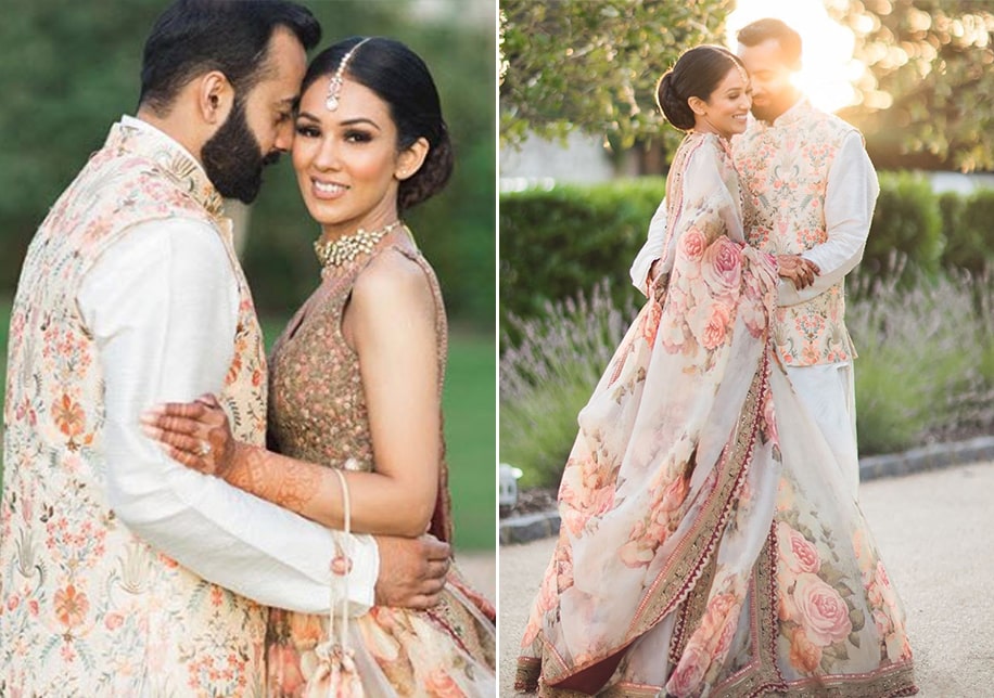 floral coordinated outfits for engagement