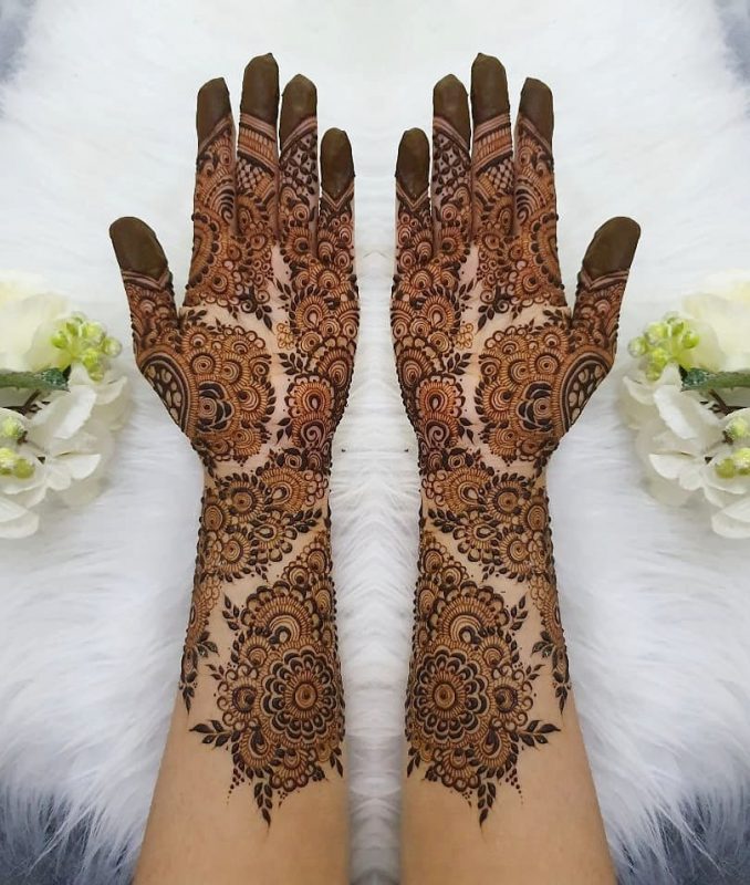 floral patched - Floral Mehendi Designs